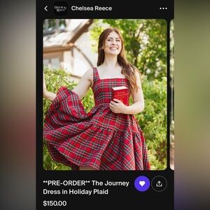 The Journey Dress in Holiday Plaid